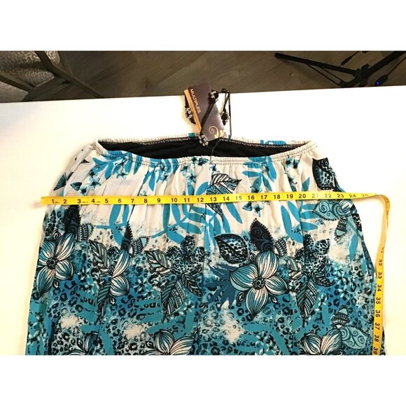 MULTIPLES-WOMEN ELASTIC WAISTW/ JEWEL BELT BOHEMIAN MAXI SKIRT SIZE X-LARGE - Picture 4 of 5